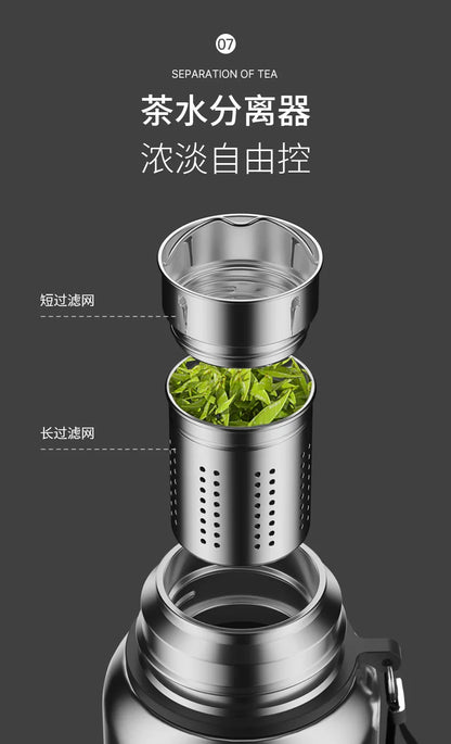 1200ML Smart Thermos – LED Temp Display, Hot & Cold Bottle for Outdoor & Sports