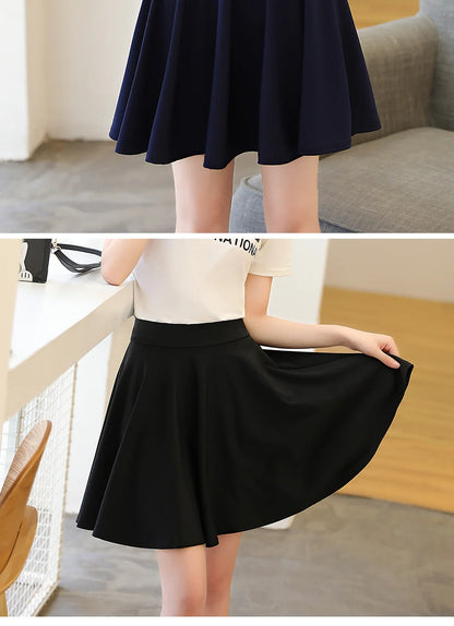 2023 Summer Fashion  Shorts Skirts Womens  School Korean Style Red Black Mini Aesthetic Pleated High Waist Skirt Female
