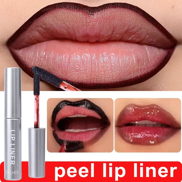 Waterproof Peel-Off Lip Tint – Long-Lasting Matte Tattoo Lip Gloss, Brown Contour Lip Stain
