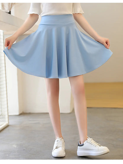 2023 Summer Fashion  Shorts Skirts Womens  School Korean Style Red Black Mini Aesthetic Pleated High Waist Skirt Female