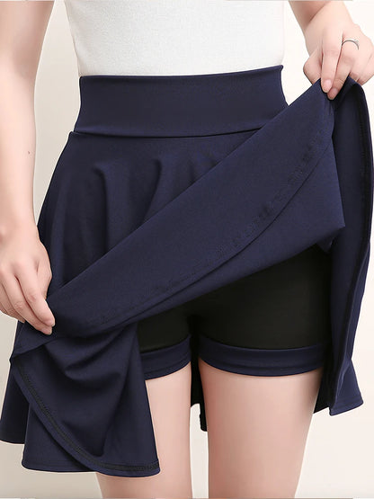2023 Summer Fashion  Shorts Skirts Womens  School Korean Style Red Black Mini Aesthetic Pleated High Waist Skirt Female