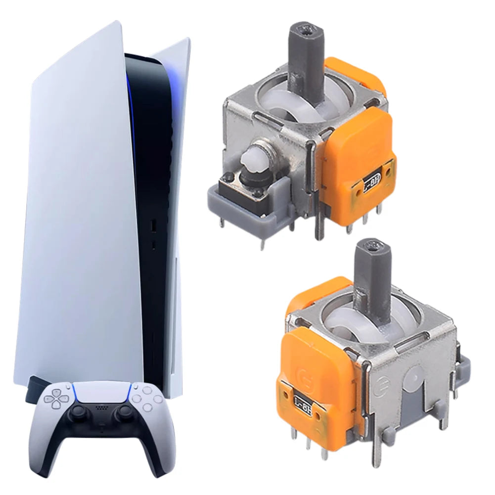 2PCS Hall Effect Joystick Modules – High-Precision 3D Analog Sticks for PS5, PS4, Xbox, Switch Pro Controllers