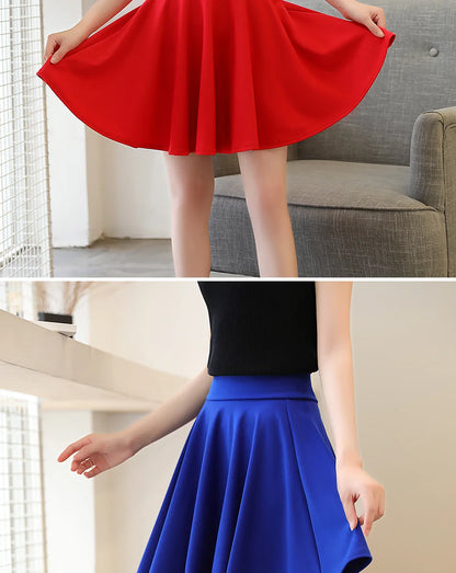2023 Summer Fashion  Shorts Skirts Womens  School Korean Style Red Black Mini Aesthetic Pleated High Waist Skirt Female