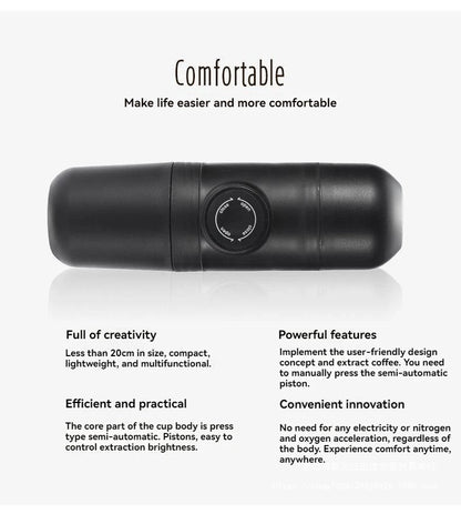 Portable Hand-Press Espresso Maker – Travel & Picnic Manual Coffee Brewer