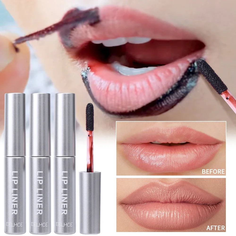 Waterproof Peel-Off Lip Tint – Long-Lasting Matte Tattoo Lip Gloss, Brown Contour Lip Stain