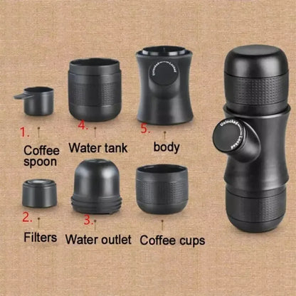 Portable Hand-Press Espresso Maker – Travel & Picnic Manual Coffee Brewer