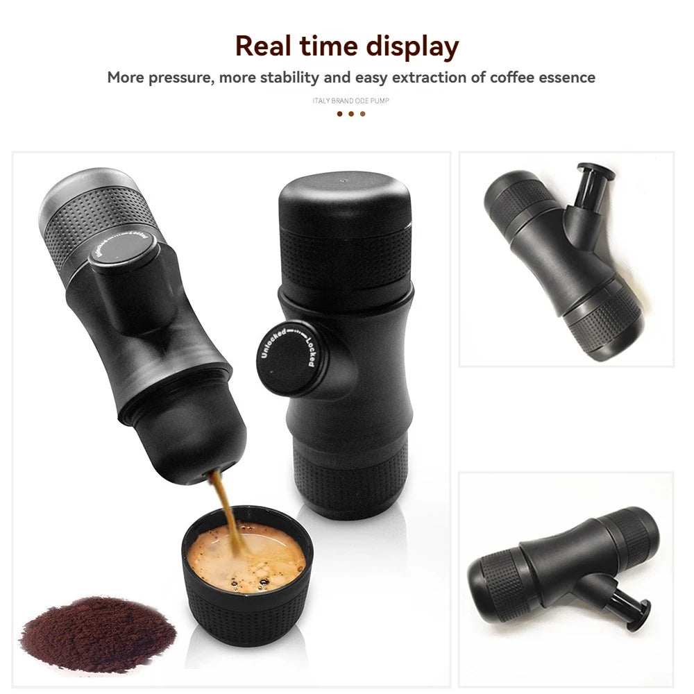 Portable Hand-Press Espresso Maker – Travel & Picnic Manual Coffee Brewer