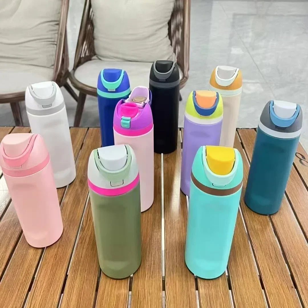 2025 Stainless Steel Insulated Water Bottle with Straw – BPA-Free, Leak-Proof, 24oz/32oz Sports Bottle for Travel, Gym & Outdoor Use