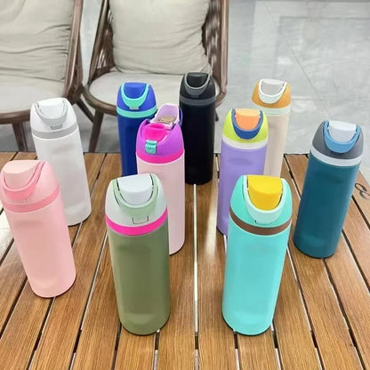 2025 Stainless Steel Insulated Water Bottle with Straw – BPA-Free, Leak-Proof, 24oz/32oz Sports Bottle for Travel, Gym & Outdoor Use