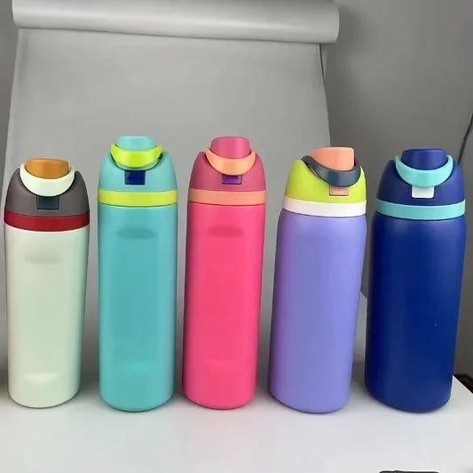 2025 Stainless Steel Insulated Water Bottle with Straw – BPA-Free, Leak-Proof, 24oz/32oz Sports Bottle for Travel, Gym & Outdoor Use