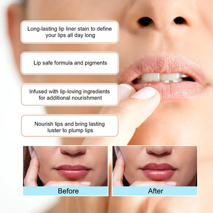 Waterproof Peel-Off Lip Tint – Long-Lasting Matte Tattoo Lip Gloss, Brown Contour Lip Stain