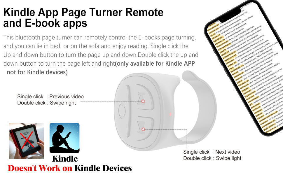 Bluetooth Scrolling Ring – TikTok Remote Controller for Hands-Free Swiping & Selfies"